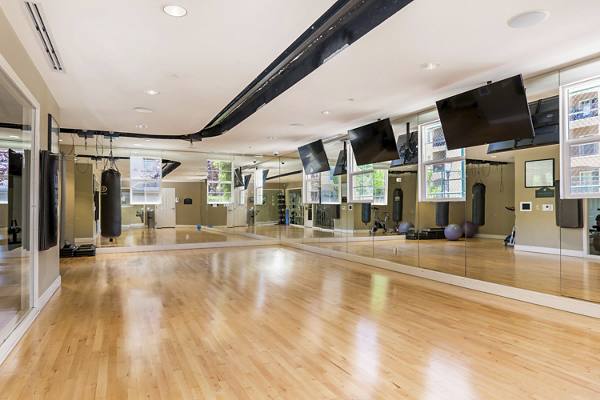 yoga/spin studio at Greenfield Village Apartments