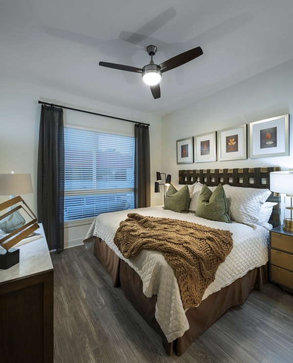 Spacious bedroom with modern decor at Hanover West LA Apartments