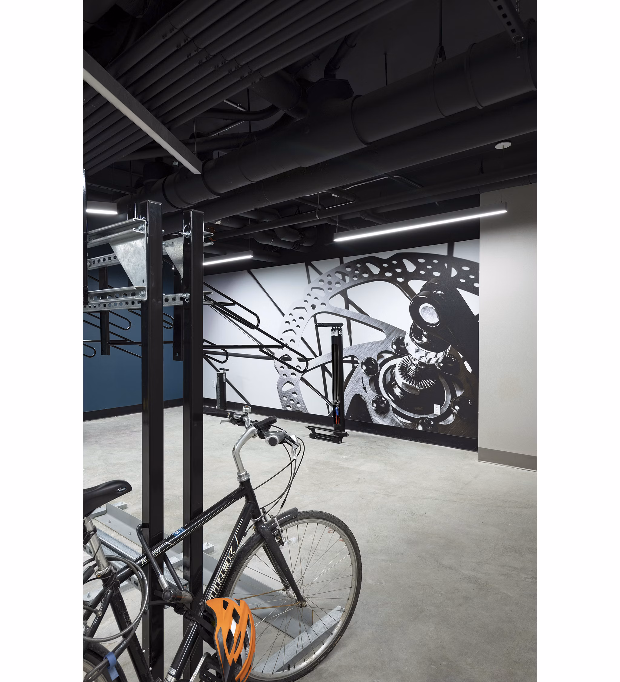 Secure bike storage at Hanover West LA Apartments with convenient access for residents