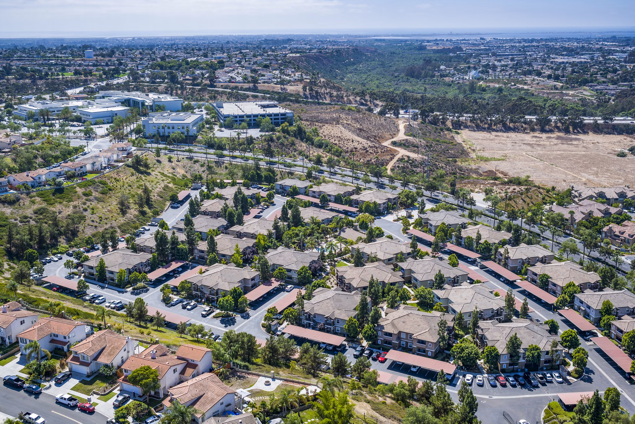 The Landing at Ocean View Hills: Elegant building at luxury apartments in San Diego