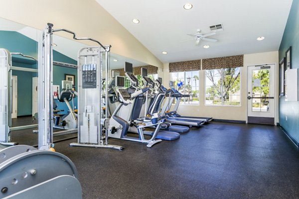 State-of-the-art fitness center with modern equipment at The Landing at Ocean View Hills Apartments