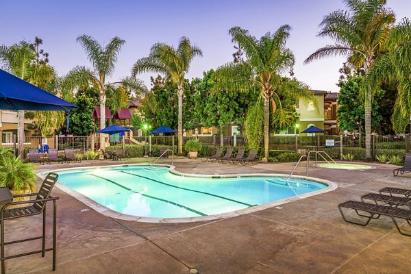 Infinity pool at The Landing at Ocean View Hills Apartments offering stunning ocean views