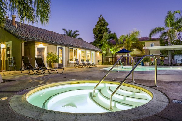 Hot tub/Jacuzzi at The Landing at Ocean View Hills Apartments for relaxation and leisure