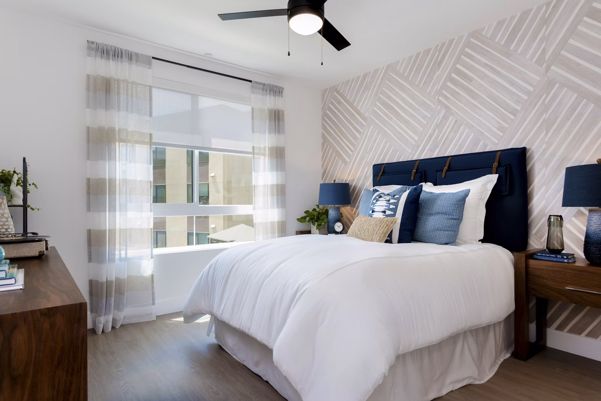 Bedroom at The Lofts at Carlsbad Village Apartments