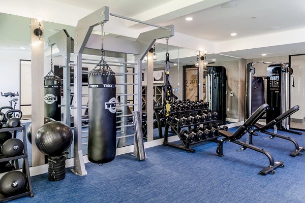 fitness center at The Lofts at Carlsbad Village Apartments