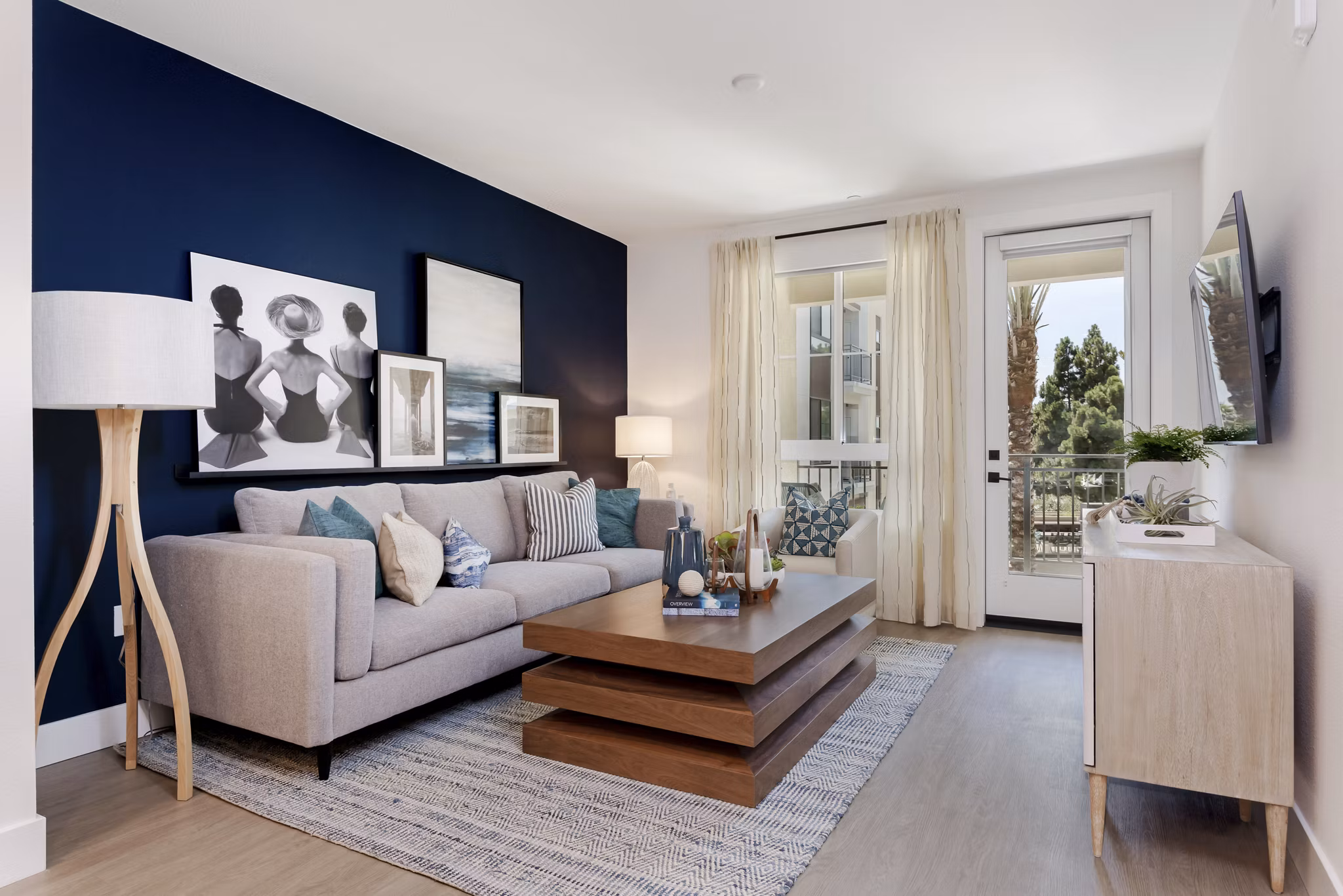Living Room at The Lofts at Carlsbad Village Apartments