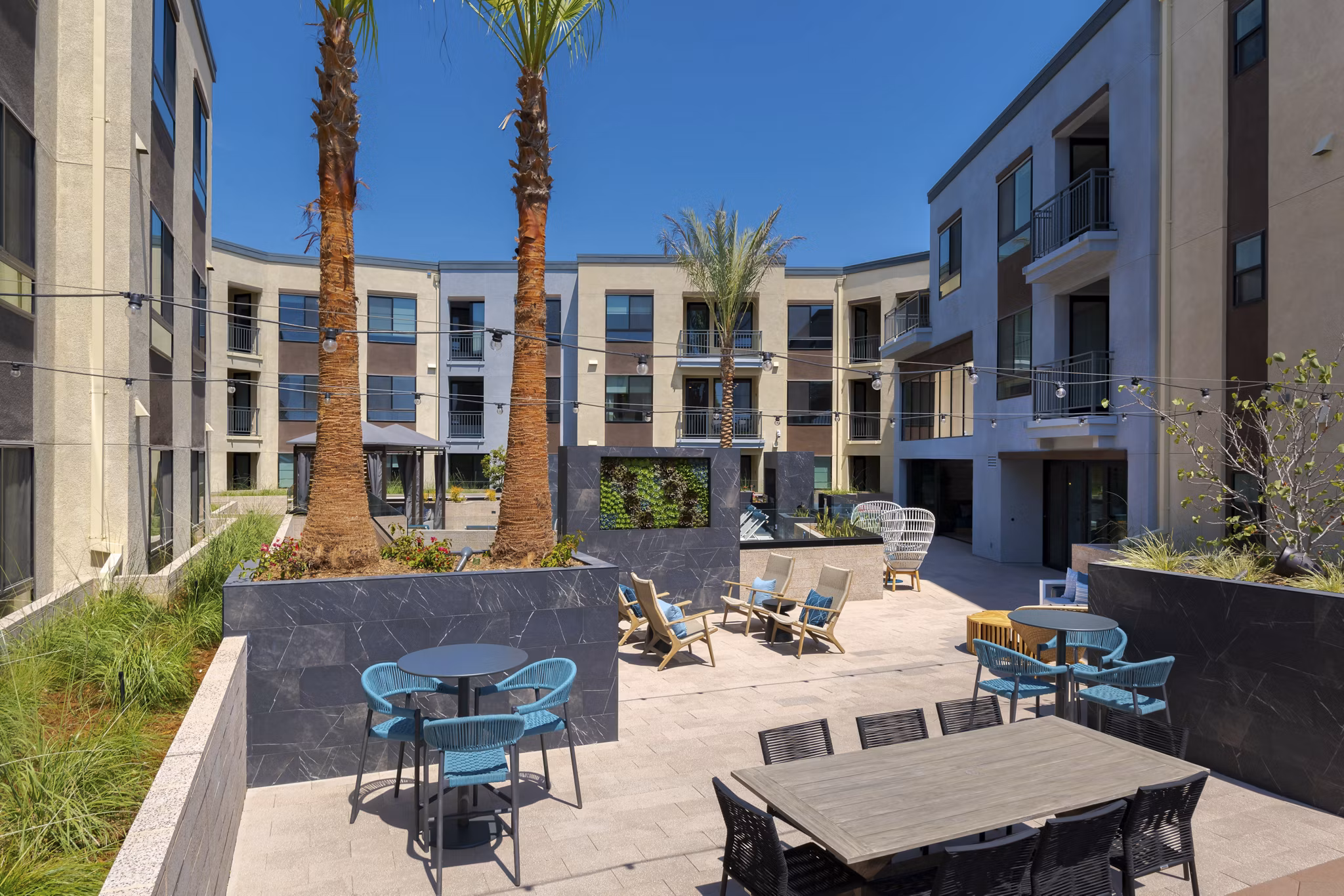 Patio at The Lofts at Carlsbad Village Apartments