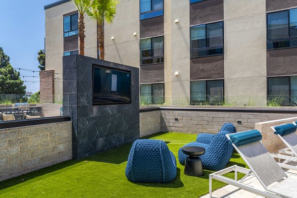 patio at The Lofts at Carlsbad Village Apartments