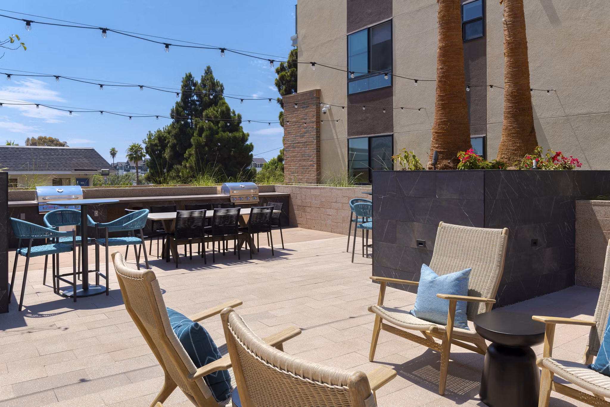 Patio at The Lofts at Carlsbad Village Apartments