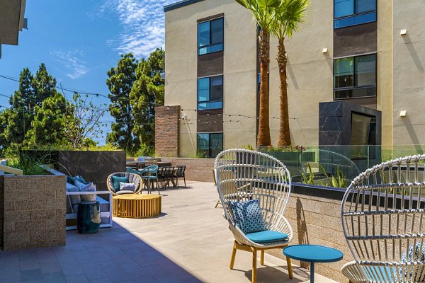 patio at The Lofts at Carlsbad Village Apartments