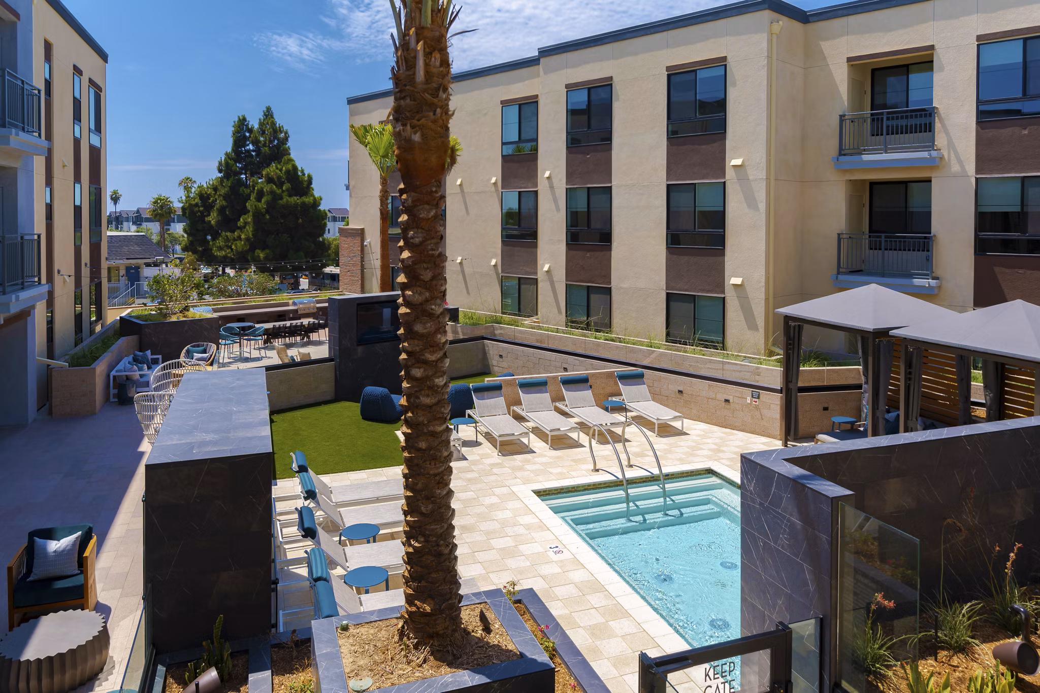 Pool at The Lofts at Carlsbad Village Apartments