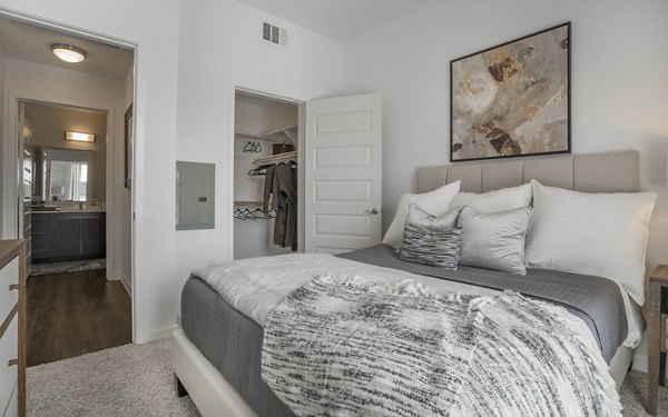 Spacious bedroom with modern decor at Metro Mission Valley Apartments