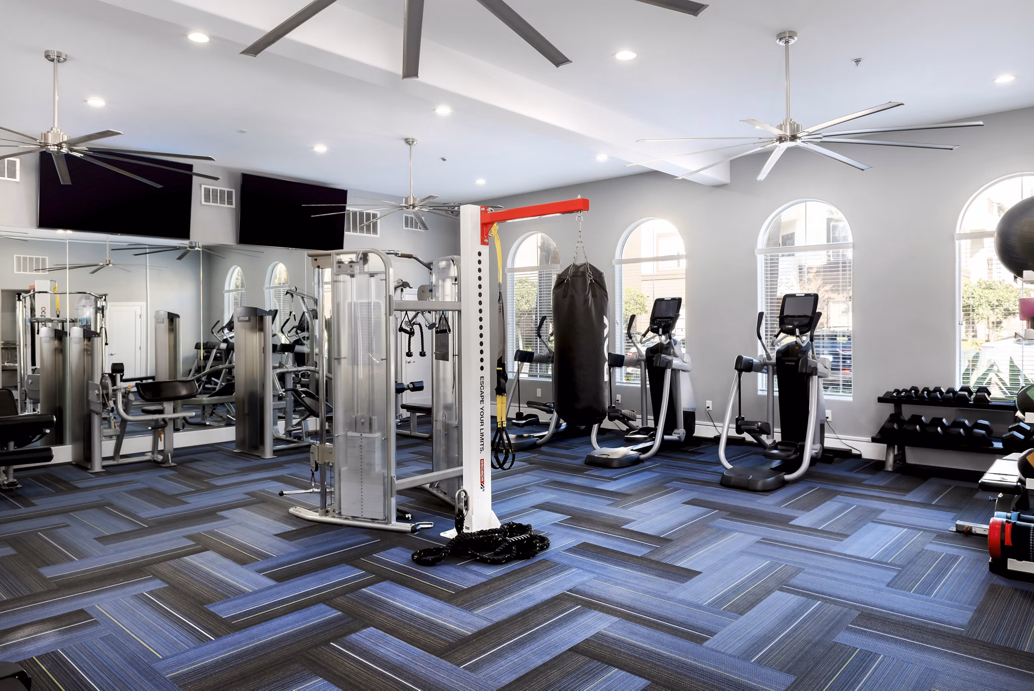 fitness center at The Missions at Rio Vista Apartments 
