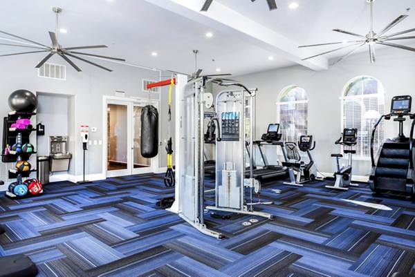 fitness center at The Missions at Rio Vista Apartments