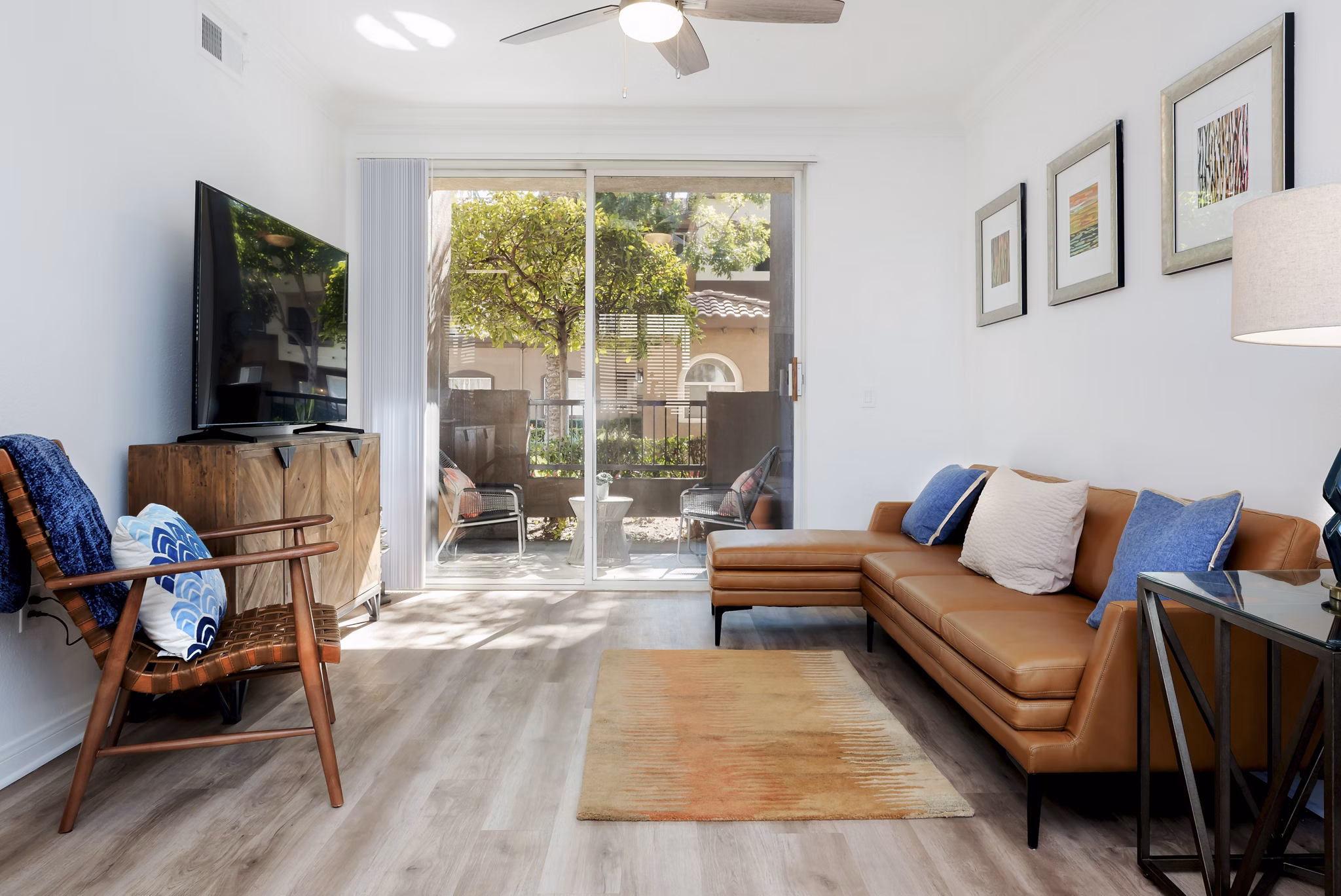 living room at The Missions at Rio Vista Apartments 