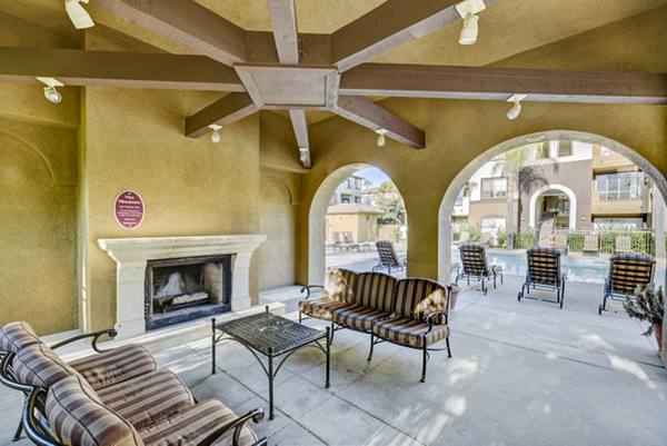 fire pit/ patio at The Missions at Rio Vista Apartments