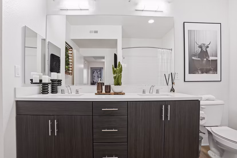 bathroom at Palomar Station Apartments 