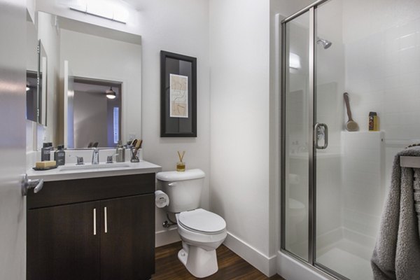 bathroom at Palomar Station Apartments
