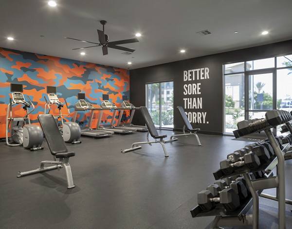 fitness center at Palomar Station Apartments