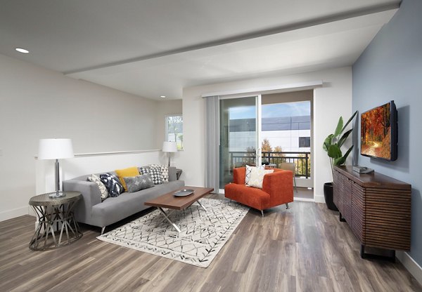 living room at Palomar Station Apartments 