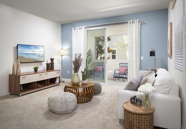 living room at Palomar Station Apartments 