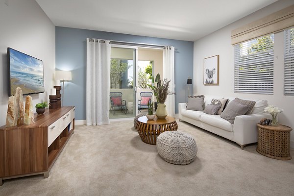 living room at Palomar Station Apartments