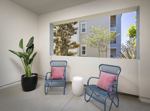 patio at Palomar Station Apartments
