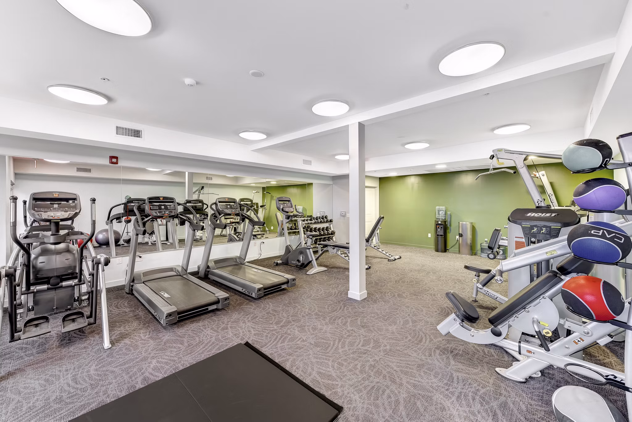 State-of-the-art fitness center boasting modern equipment at Parc One Apartments