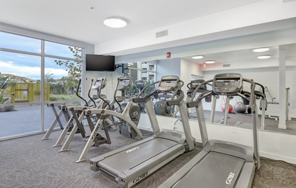 Modern fitness center with state-of-the-art equipment at Parc One Apartments