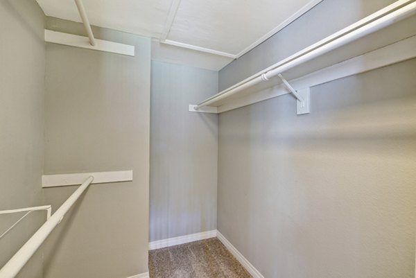 Walk-in closet with ample storage space at Park Pointe Apartments