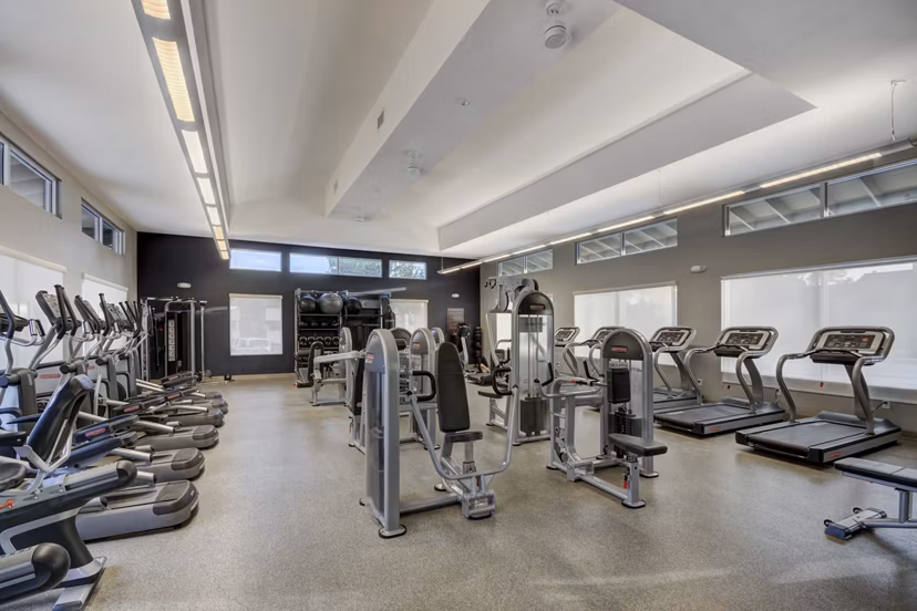 State-of-the-art fitness center with modern equipment at Park Pointe Apartments