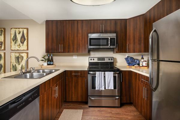 kitchen at Rising Glen Apartments
