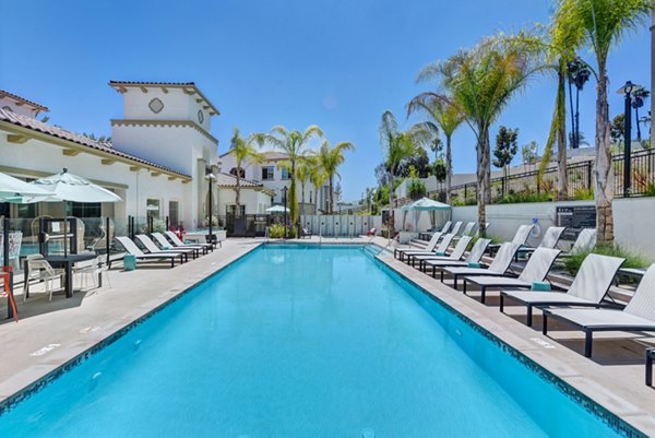 pool area at Seta Apartments