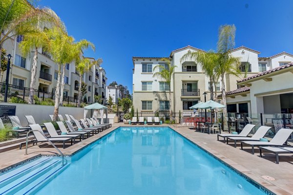 pool area at Seta Apartments