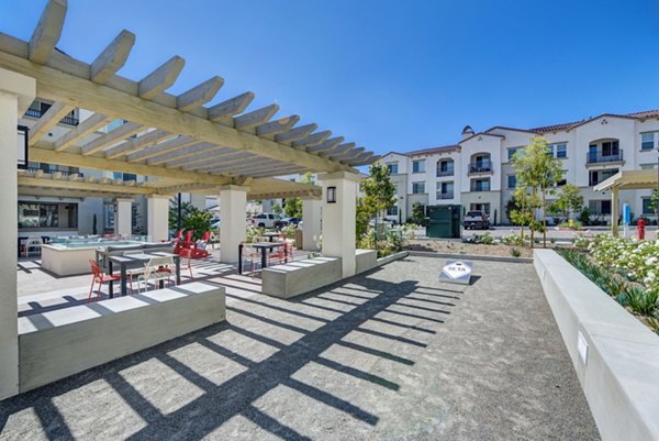 Recreational space featuring lounge seating at Seta Apartments, a Greystar luxury community