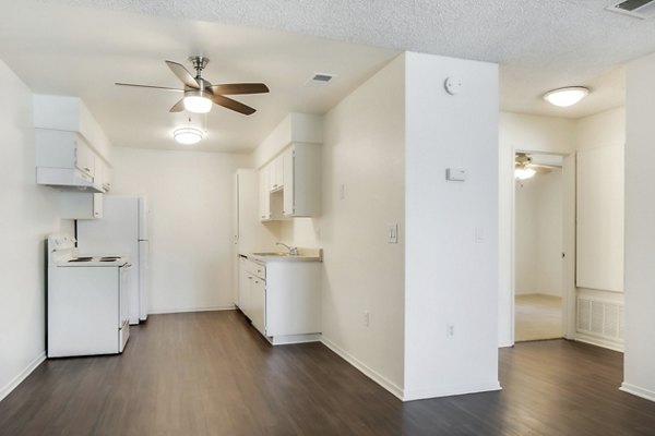 Modern kitchen with stainless steel appliances at Softwind Point Apartments, luxury living in a Greystar community