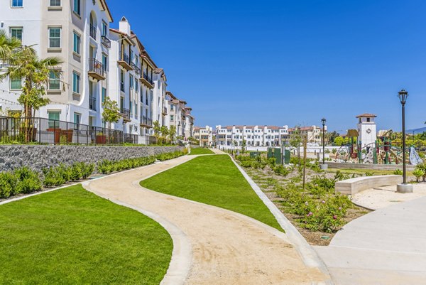 Sola at Pacific Highlands Ranch: Modern playground with climbing structures and slides for family fun at luxury apartments in sunny San Diego