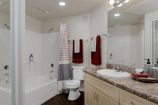 bathroom at Missions at Sunbow Apartments