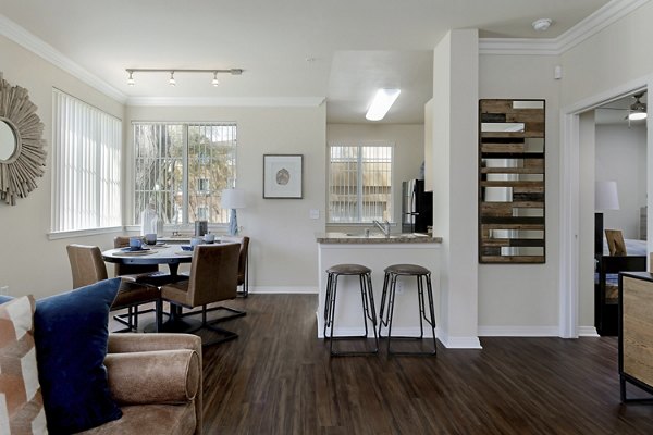 living room at Missions at Sunbow Apartments