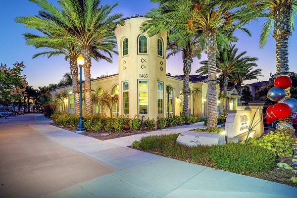 Clubhouse leasing office featuring modern design at Tavera Apartments in a luxury setting
