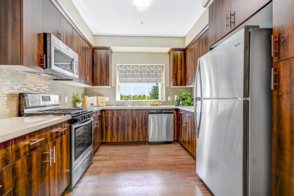 Spacious kitchen with modern appliances at Tavera Apartments