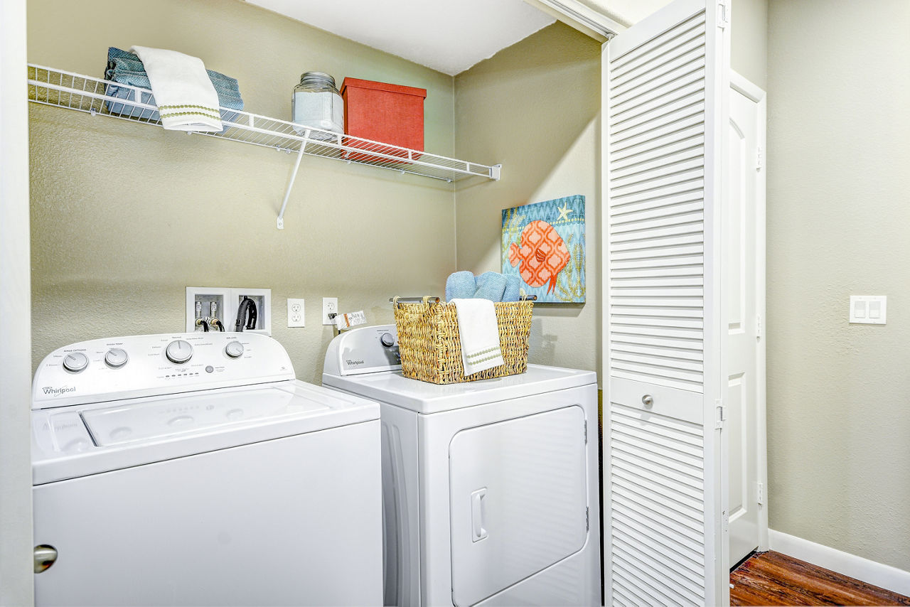 Laundry room at Tavera