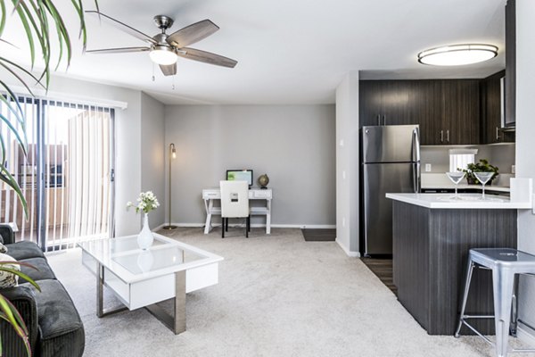 living room at Village Square Apartments