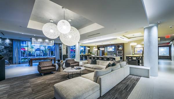 clubhouse/lobby at Vora Mission Valley West Apartments