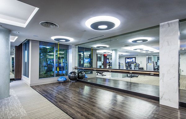 Modern fitness center with state-of-the-art equipment at Vora Mission Valley West Apartments