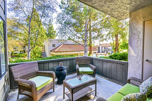 Private balcony with scenic views at Shadowridge Woodbend Apartments luxurious residences
