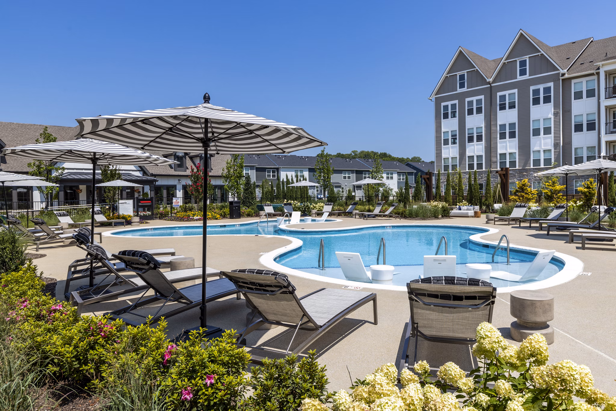 Stunning outdoor pool at NOVEL Harpeth Heights, Crescent Communities Apartments
