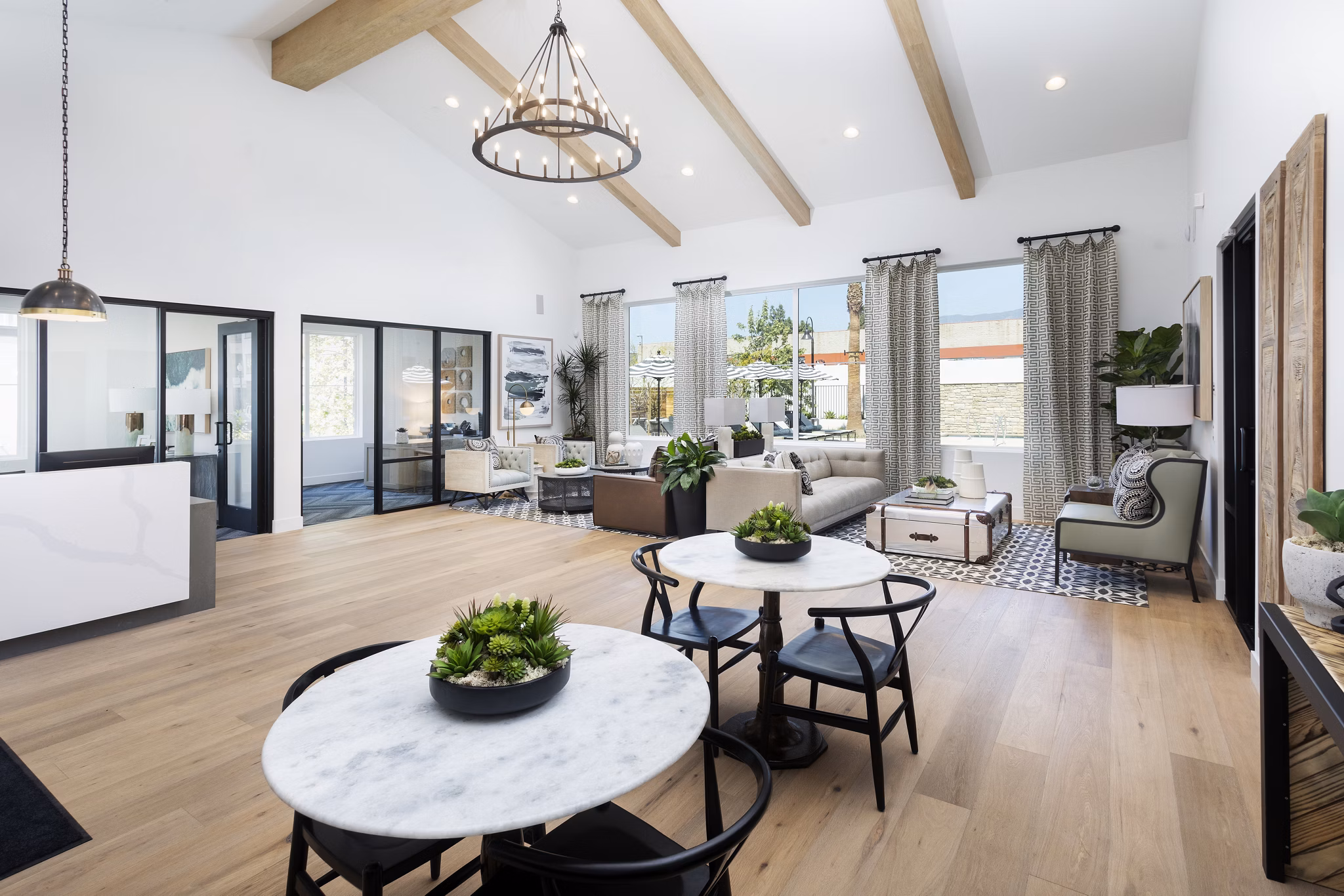 Modern clubhouse with stylish seating and social areas at Kendry Apartments