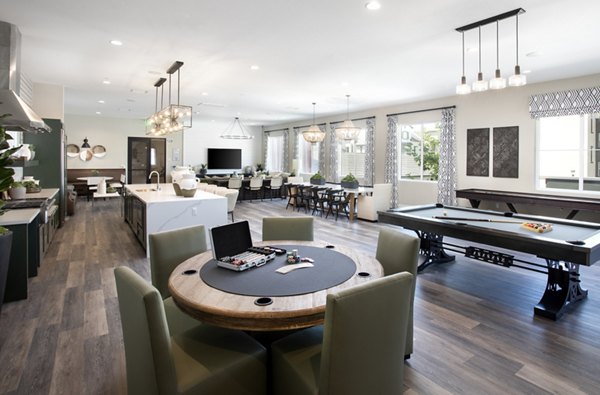 Billiards and game room with modern decor at Kendry Apartments, offering entertainment for residents