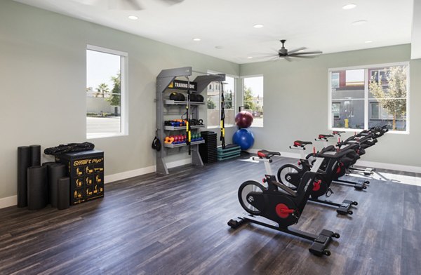 State-of-the-art fitness center with modern equipment at Kendry Apartments luxury apartments